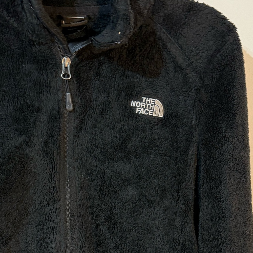 The North Face Black Teddy Bear Fleece Zip Jacket Womens size Medium - Picture 2 of 5